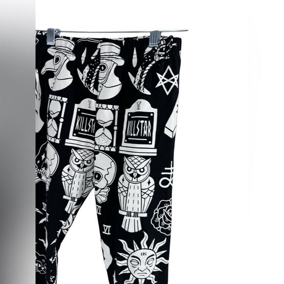 Killstar "Wicked" Occult Print Leggings small. Like new - Picture 3 of 5